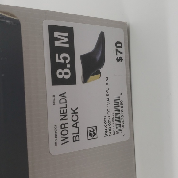 2497- Worthington Wor Nelda Black & Gold Mules Size 8.5 NWT with Box - Picture 8 of 12